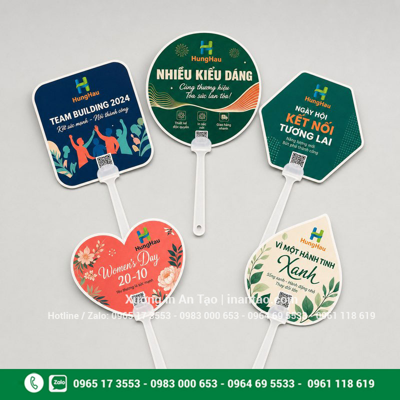 Các kiểu dáng quạt giấy cầm tay Các kiểu dáng quạt giấy cầm tay tròn vuông lục giác tim và chiếc lá
