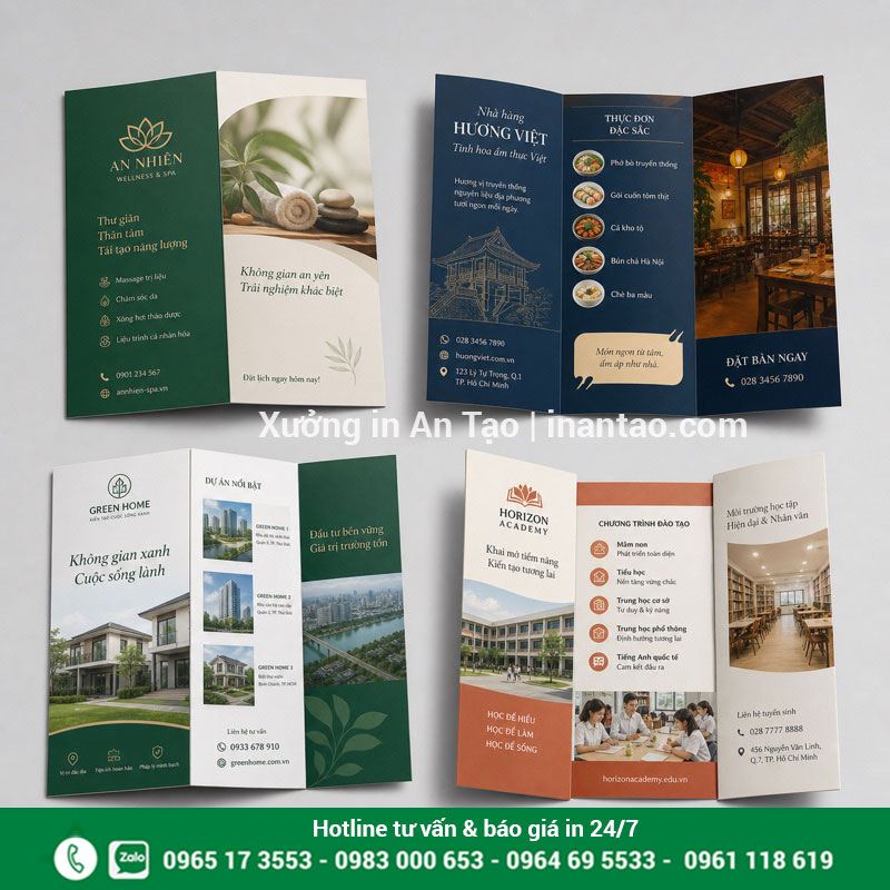 So sánh kiểu gấp đôi gấp ba chữ Z của brochure Mẫu các kiểu gấp khi in brochure chuyên nghiệp