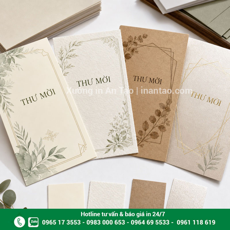 So sánh giấy in thiệp theo yêu cầu tại TP.HCM Chất liệu giấy dùng để in thiệp theo yêu cầu