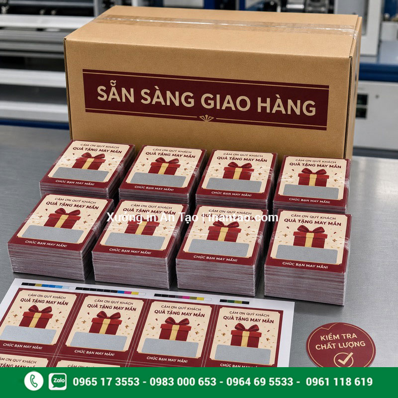 Thẻ cào thành phẩm được đóng gói giao hàng Đóng gói thành phẩm in thẻ cào giá rẻ theo lô