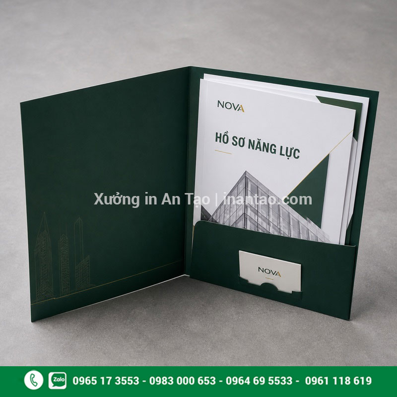 In folder giá rẻ tại TPHCM thiết kế theo yêu cầu In folder giá rẻ tại TPHCM với tai gấp đựng tài liệu