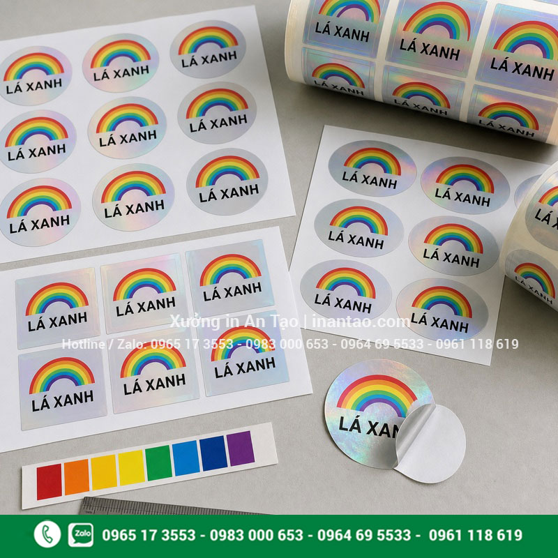 Kiểm tra chất lượng decal 7 màu Kiểm tra decal 7 màu thành phẩm dạng tờ và cuộn