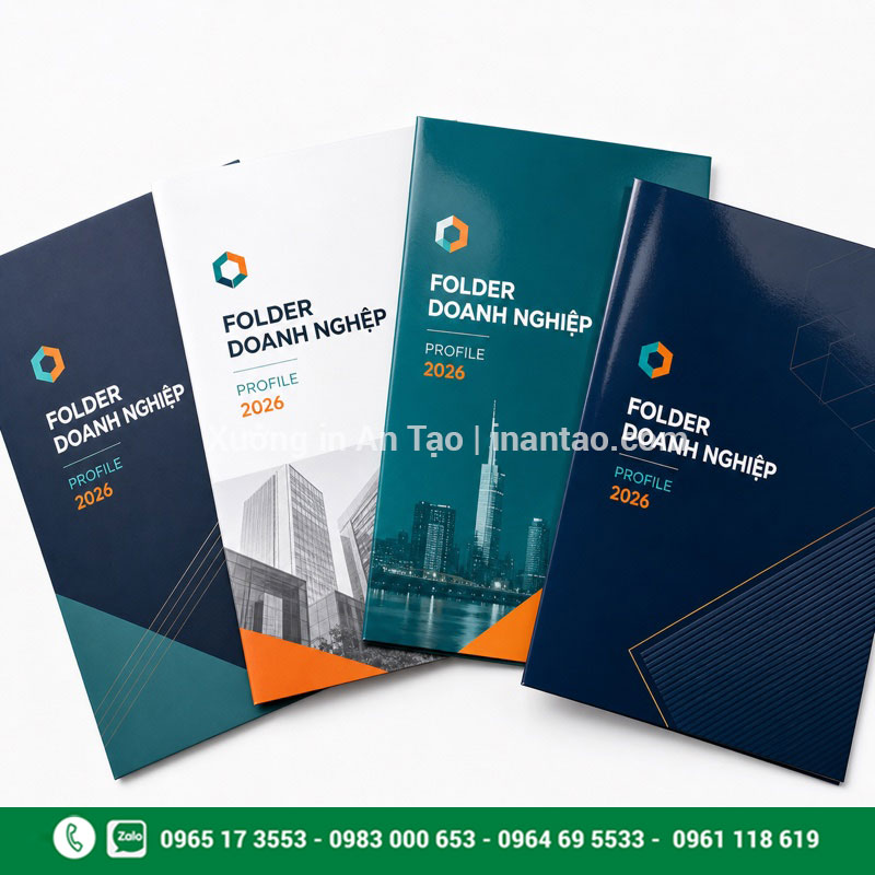 Mẫu in folder doanh nghiệp đẹp và chuyên nghiệp Các mẫu in folder doanh nghiệp màu sắc hiện đại