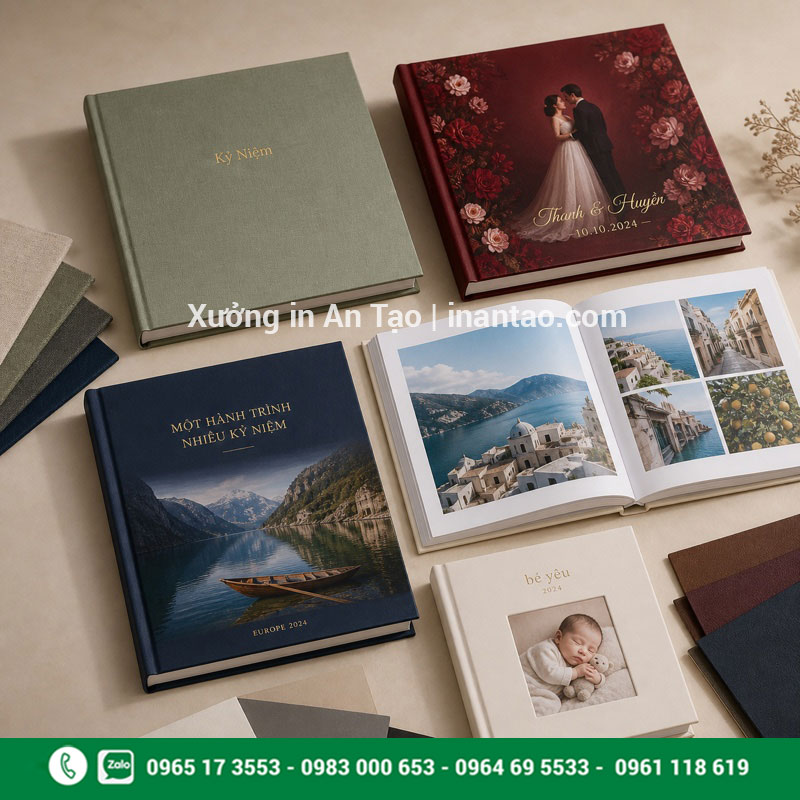 Mẫu in photobook theo yêu cầu Các mẫu in photobook theo yêu cầu với nhiều kích thước và bìa