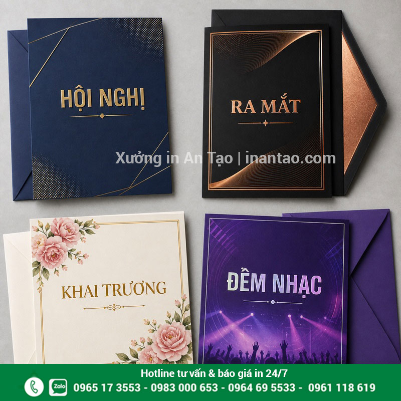 Mẫu thiệp mời event thiết kế theo từng chương trình Các mẫu thiệp mời event cho hội nghị khai trương và ra mắt
