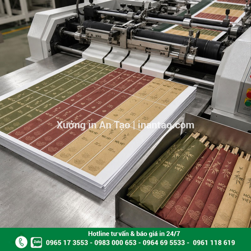Quy trình in vỏ bao đũa số lượng lớn Máy in và gia công vỏ bao đũa tại xưởng