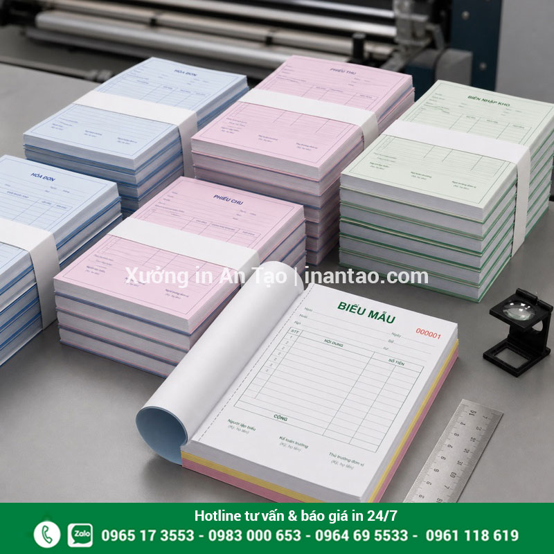 Kiểm tra và đóng gói biểu mẫu tại xưởng Xưởng in biểu mẫu giá rẻ kiểm tra thành phẩm